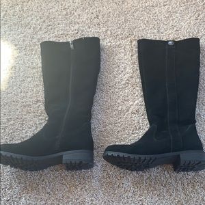 Black suede Bjorndal tall boots, like new